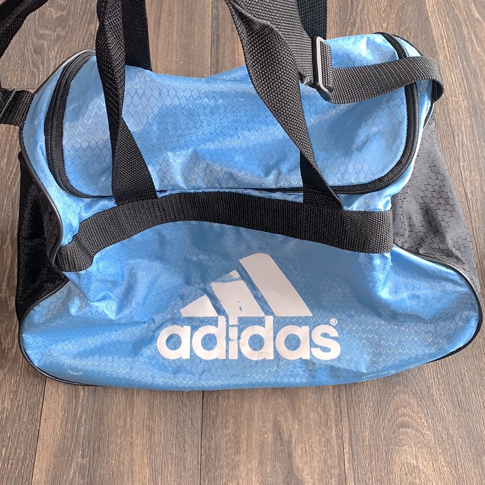 💙 Light Blue & Black Adidas Gym Bag 💙